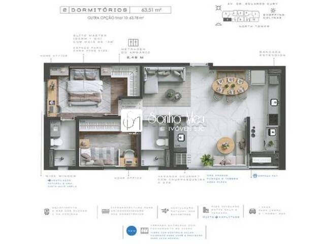 #1331 - Apartamento para Venda em São José dos Campos - SP - 2