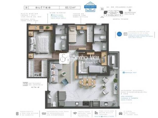#1332 - Apartamento para Venda em São José dos Campos - SP - 2