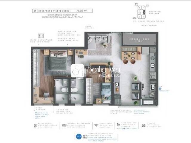 #1334 - Apartamento para Venda em São José dos Campos - SP - 2