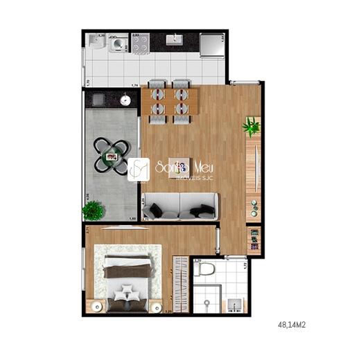 Apartamento à venda com 1 quarto, 48m² - Foto 10