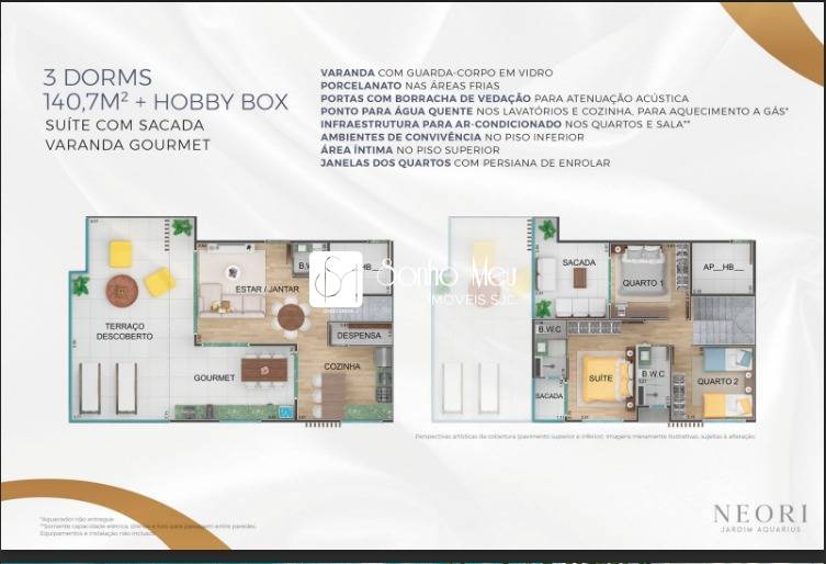 Cobertura, 3 quartos, 140 m² - Foto 1