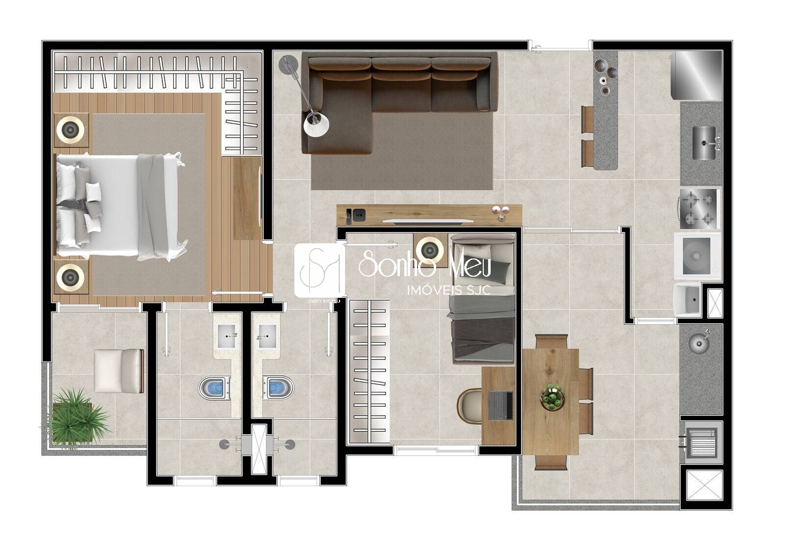 Apartamento, 2 quartos, 61 m² - Foto 7