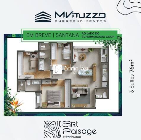 Apartamento, 3 quartos, 76 m² - Foto 2